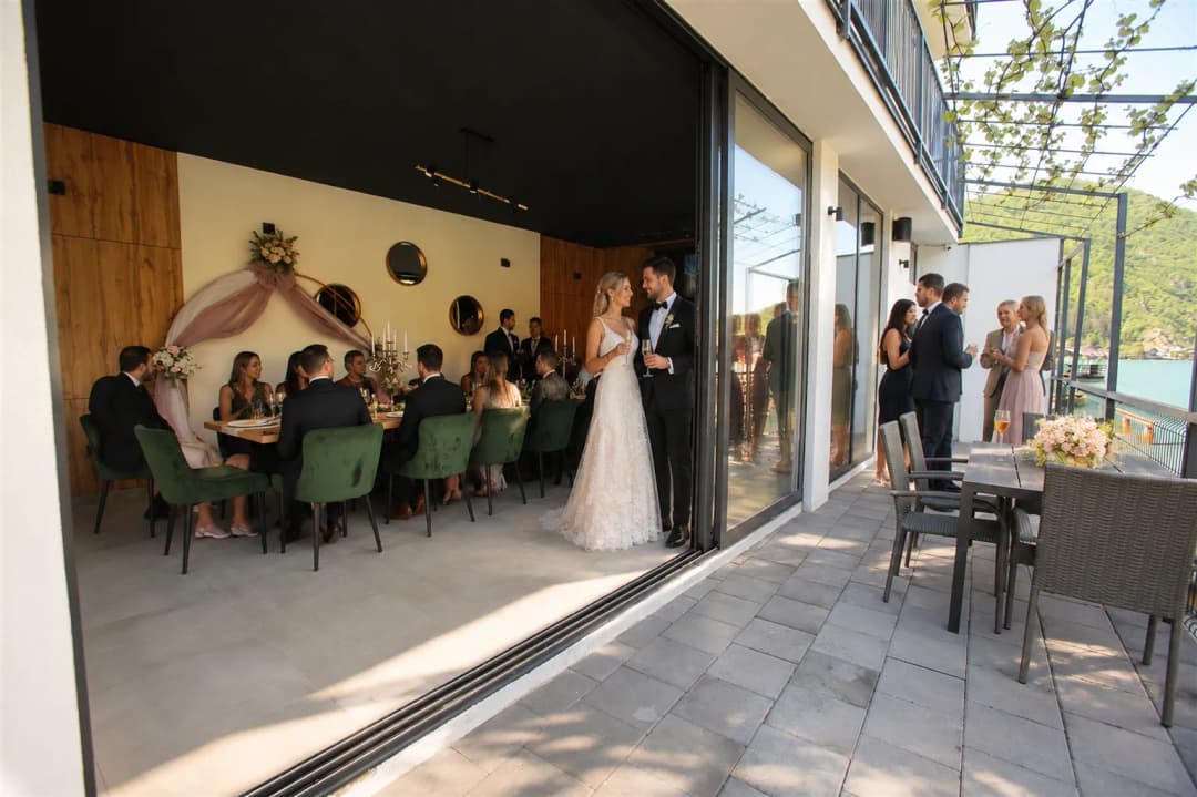 A wedding by the lake.